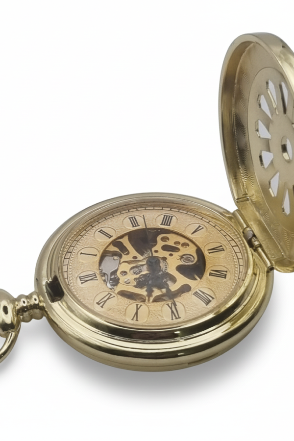 FAC166-pocket-watch-4 Golden Victorian Rim Hunter Pocket Watch product image