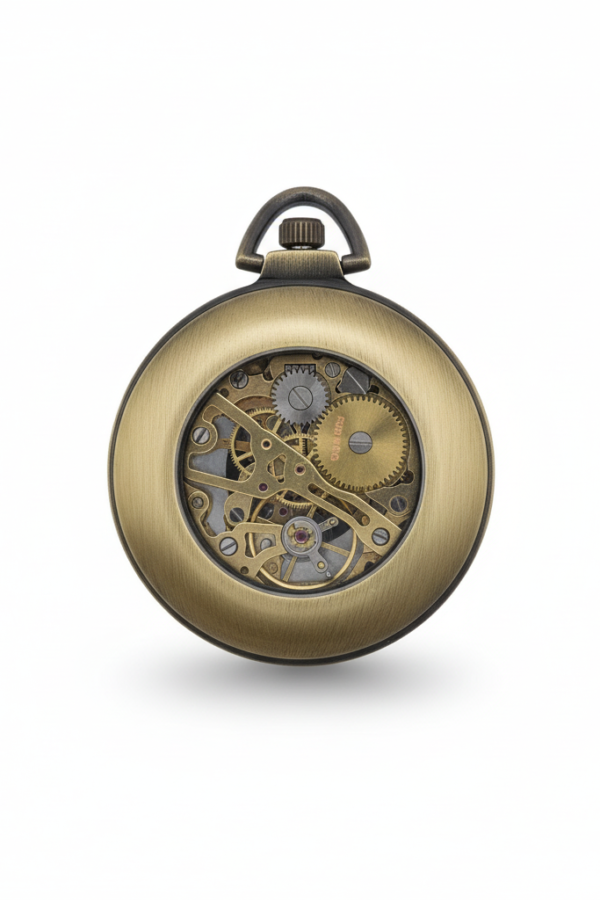 FAC172-pocket-watch-2 Polished Gold Half Hunter | FOB & Co product image