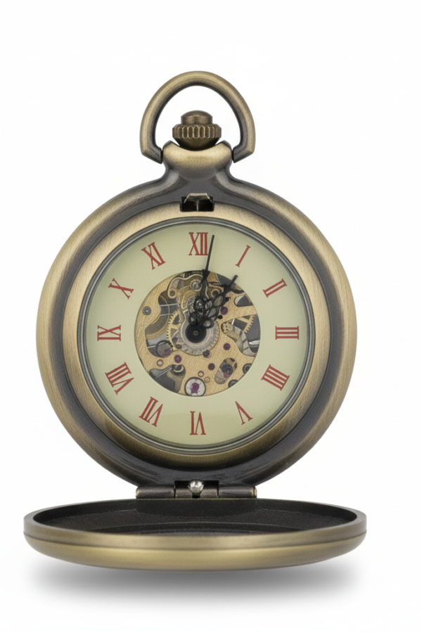 FAC172-pocket-watch-3 Polished Gold Half Hunter | FOB & Co product image