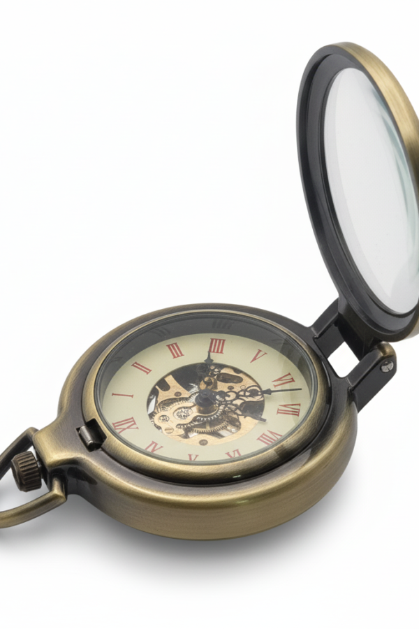 FAC172-pocket-watch-4 Polished Gold Half Hunter | FOB & Co product image