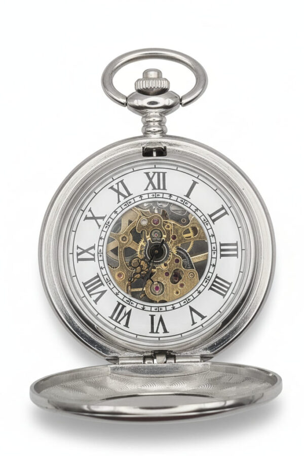 Polished Silver Half Hunter Pocket Watch AU image 4 Polished Silver Half Hunter Pocket Watch AU image 4
