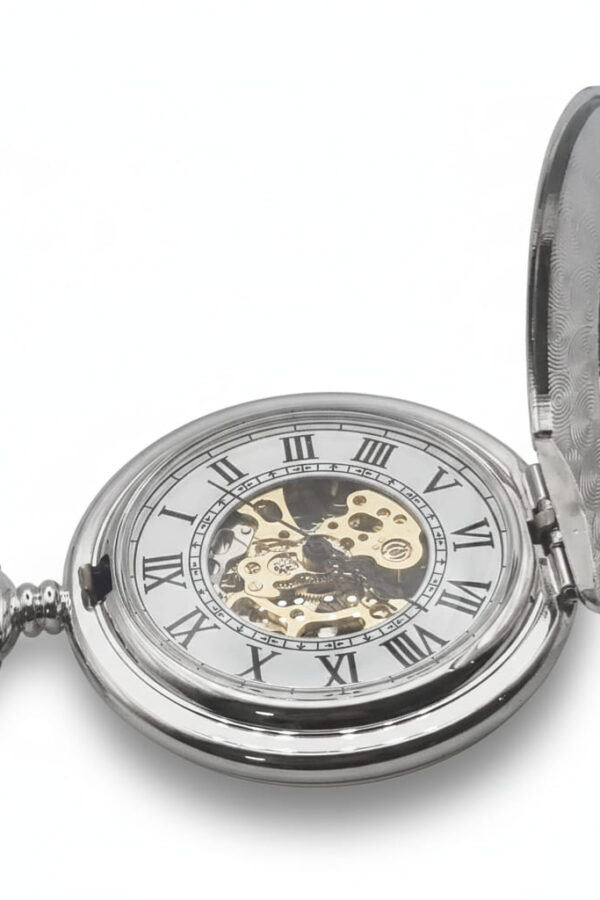 Polished Silver Half Hunter Pocket Watch AU image 2 Polished Silver Half Hunter Pocket Watch AU image 2