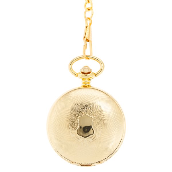 Smooth Gold Full Hunter Pocket Watch AU image 1 Smooth Gold Full Hunter Pocket Watch AU image 1