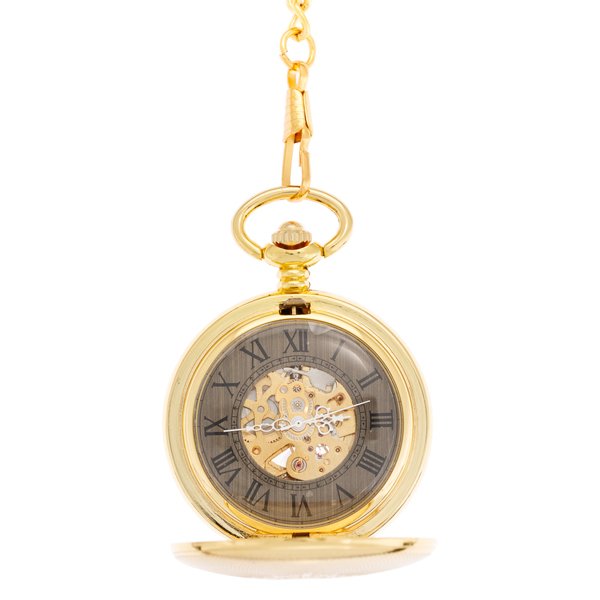 Smooth Gold Full Hunter Pocket Watch AU image 2 Smooth Gold Full Hunter Pocket Watch AU image 2