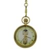 Gold Mechanical Open Dial Pocket Watch AU image 1