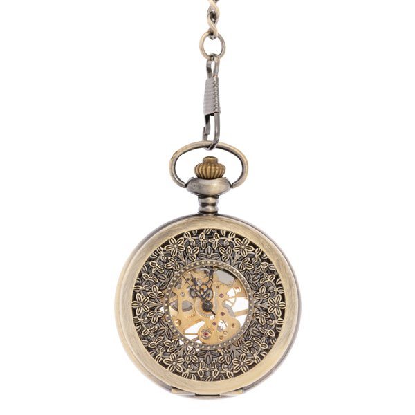 Brass Intricate Half Hunter Pocket Watch AU image 1 Brass Intricate Half Hunter Pocket Watch AU image 1