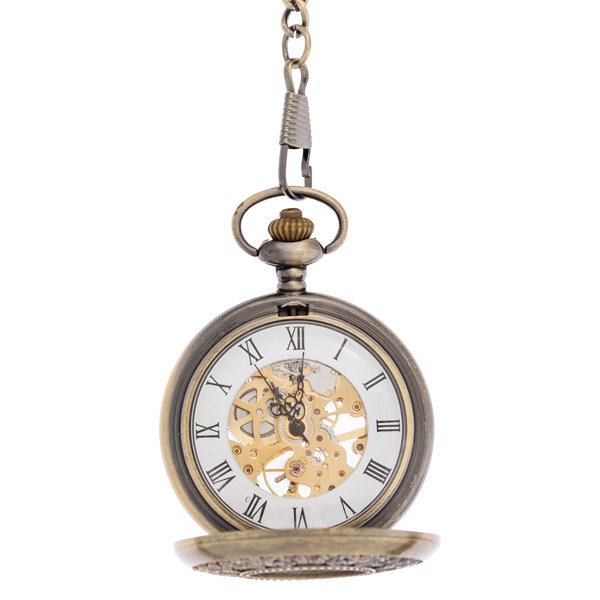 Brass Intricate Half Hunter Pocket Watch AU image 2 Brass Intricate Half Hunter Pocket Watch AU image 2