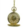Gold Vintage Roman Numeral Hunter Pocket Watch AU image 1