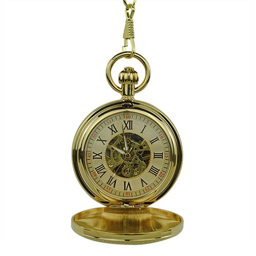 Gold Vintage Car Hunter Fob Watch