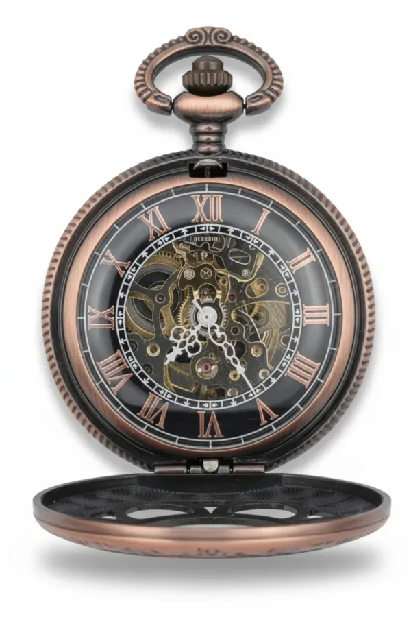 Flower Half Hunter Pocket Watch AU image 2 Flower Half Hunter Pocket Watch AU image 2