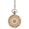 Orange And White Flower Burst Hunter Pocket Watch AU image 1