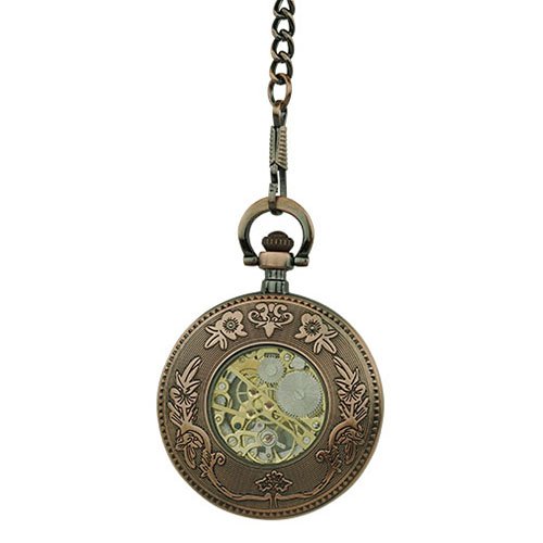 Brass Flower Open Face Fob Watch AU image 3 Brass Flower Open Face Fob Watch AU image 3