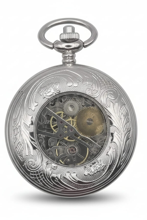 Silver Dragon Hunter Pocket Watch AU image 2 Silver Dragon Hunter Pocket Watch AU image 2