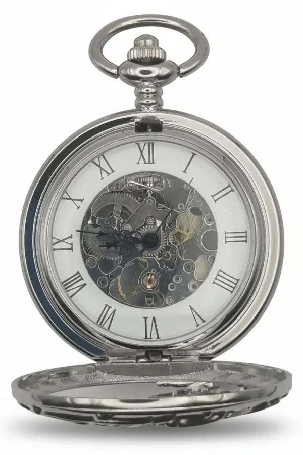 Dragon Symbol Half Hunter Pocket Watch AU image 2