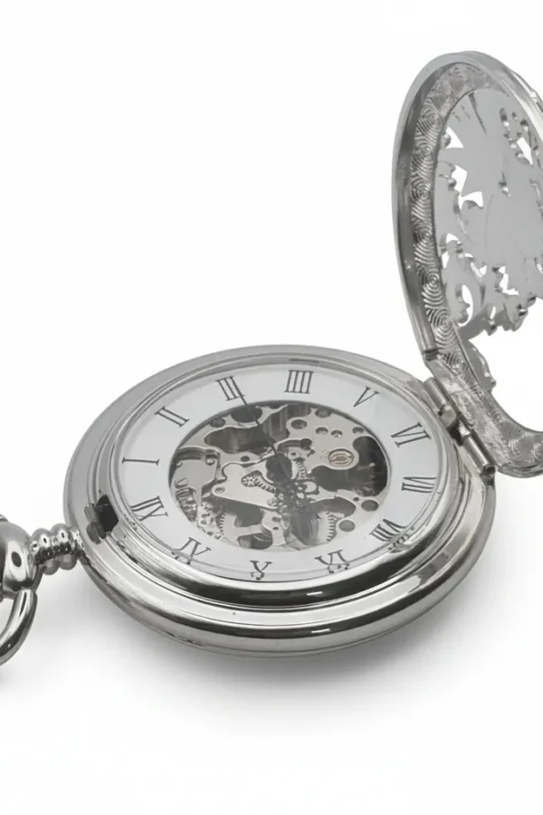 Dragon Symbol Half Hunter Pocket Watch AU image 3