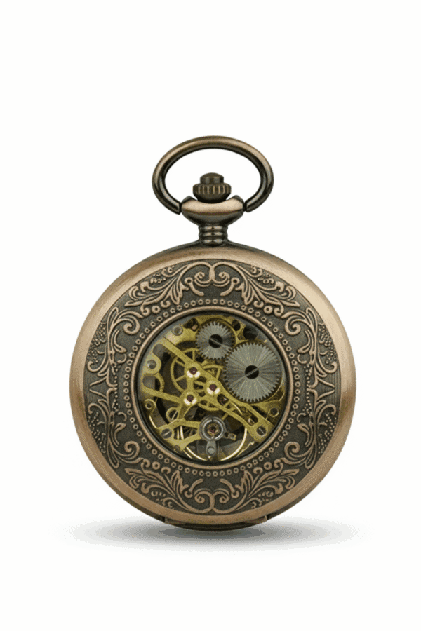Brass Dial Half Hunter Fob Watch AU image 2 Brass Dial Half Hunter Fob Watch AU image 2