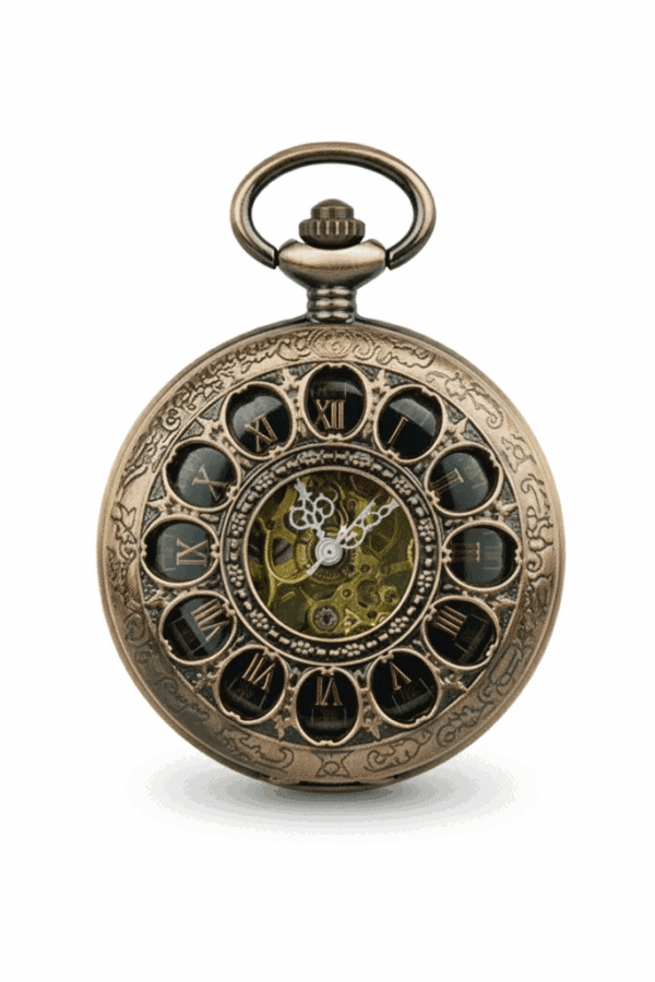 Brass Dial Half Hunter Fob Watch AU image 1 Brass Dial Half Hunter Fob Watch AU image 1