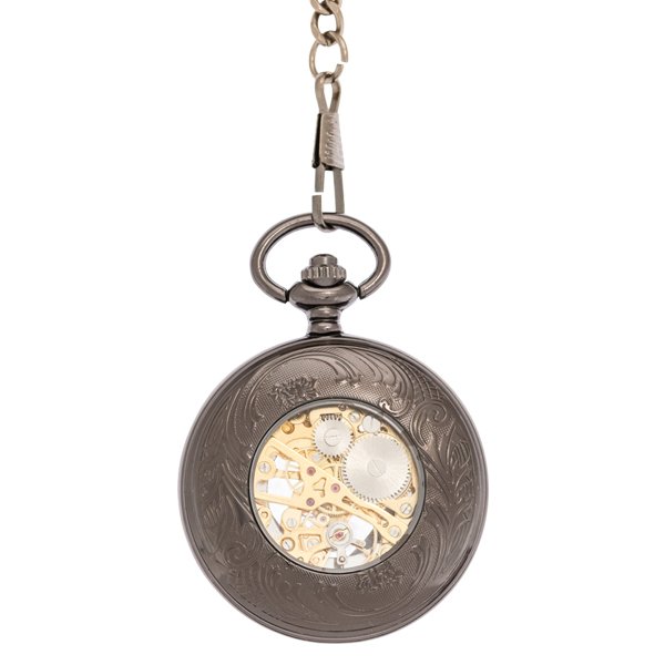 Dark Metal Valentine Half Hunter Pocket Watch AU image 3 Dark Metal Valentine Half Hunter Pocket Watch AU image 3