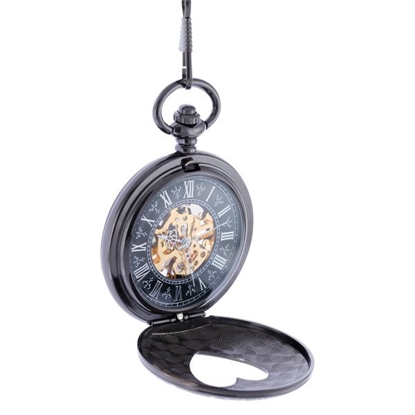 Dark Metal Valentine Half Hunter Pocket Watch AU image 4 Dark Metal Valentine Half Hunter Pocket Watch AU image 4