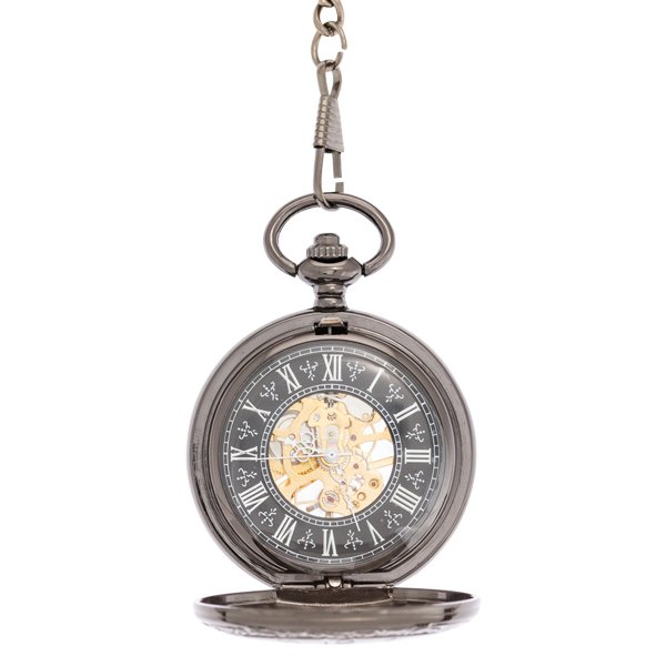 Dark Metal Valentine Half Hunter Pocket Watch AU image 2 Dark Metal Valentine Half Hunter Pocket Watch AU image 2