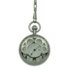 Silver Flower Hunter Pocket Watch AU image 1