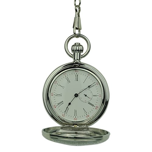 Silver Flower Hunter Pocket Watch AU image 2 Silver Flower Hunter Pocket Watch AU image 2