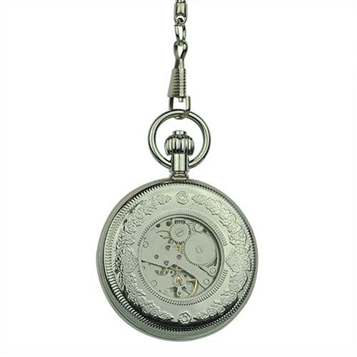 Silver Flower Hunter Pocket Watch AU image 3 Silver Flower Hunter Pocket Watch AU image 3
