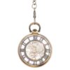 Silver And Brass Roman Numeral Pocket Watch AU image 2