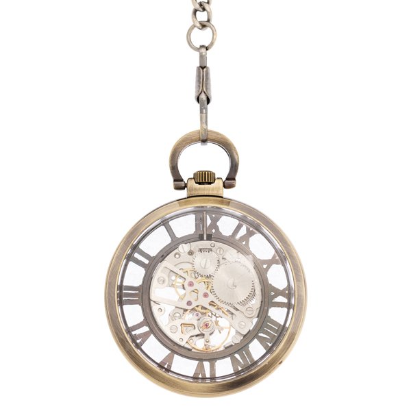 Silver And Brass Roman Numeral Pocket Watch AU image 2 Silver And Brass Roman Numeral Pocket Watch AU image 2