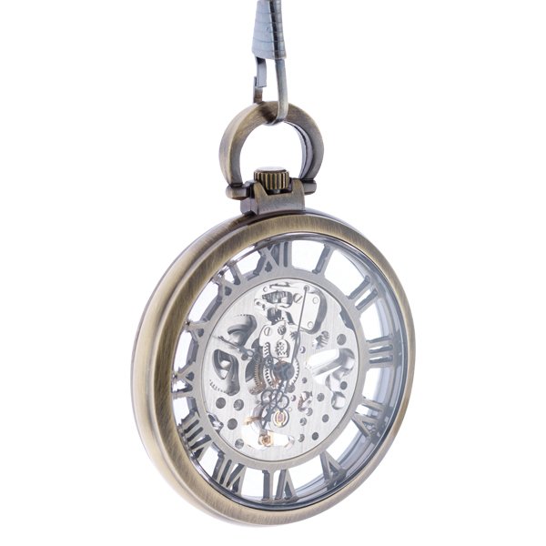 Silver And Brass Roman Numeral Pocket Watch AU image 3 Silver And Brass Roman Numeral Pocket Watch AU image 3