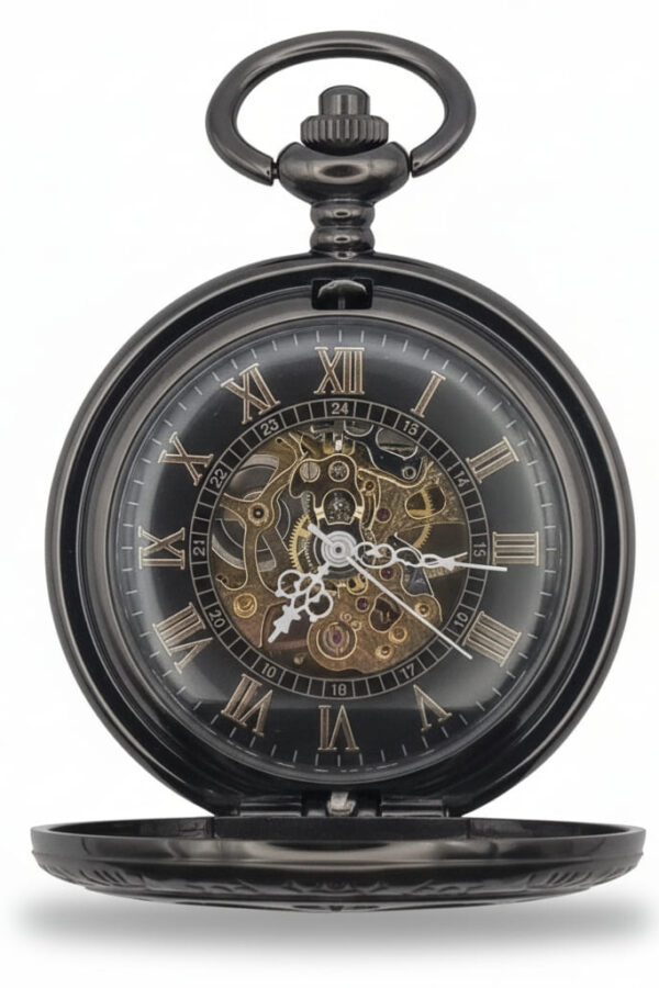 Black Flower Hunter Pocket Watch AU image 3 Black Flower Hunter Pocket Watch AU image 3