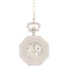 Frosted Silver Octagon Half Hunter Pocket watch AU image 3