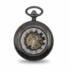 Polished Black Roman Numeral Half Hunter Fob Watch AU image 1