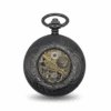 Polished Black Roman Numeral Half Hunter Fob Watch AU image 4