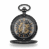 Polished Black Roman Numeral Half Hunter Fob Watch AU image 2