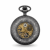 Black Victorian Roman Numeral Half Hunter Fob Watch AU image 4