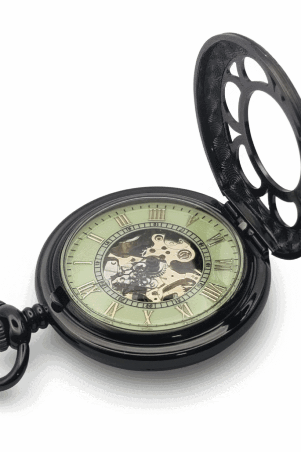 Black Flower Hunter Pocket Watch AU image 2 Black Flower Hunter Pocket Watch AU image 2