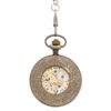 Brass Roman Numeral Inner Ring Half Hunter Pocket Watch AU image 3