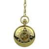Polished Gold Roman Numeral Half Hunter Fob Watch AU image 2