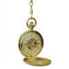 Polished Gold Roman Numeral Half Hunter Fob Watch AU image 5