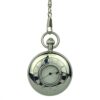 Polished Silver Roman Numeral Half Hunter Fob Watch AU image 1