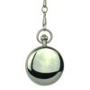 Polished Silver Roman Numeral Half Hunter Fob Watch AU image 4