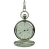 Polished Silver Roman Numeral Half Hunter Fob Watch AU image 2
