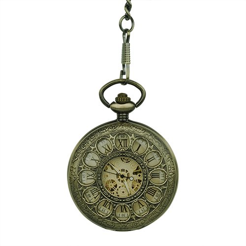 Brass Dial Half Hunter Fob Watch AU image 1 Brass Dial Half Hunter Fob Watch AU image 1