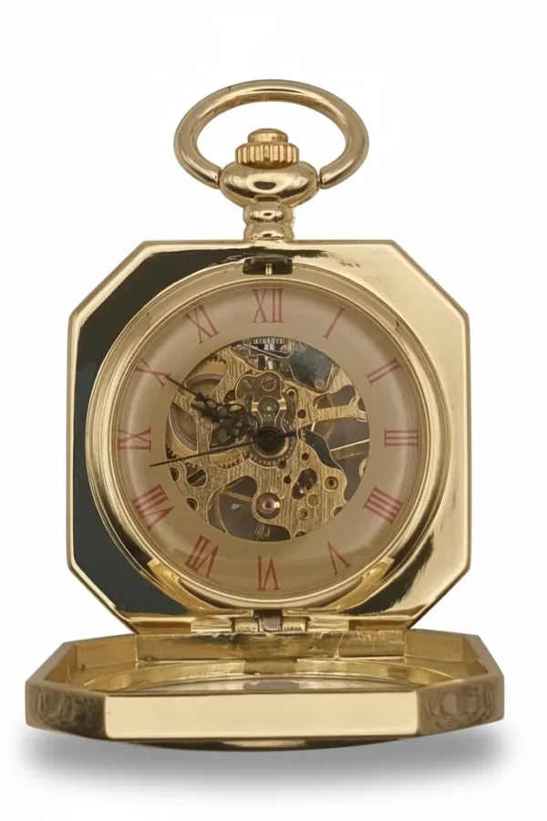 Gold Squircle Open Face Pocket Watch AU image 2 Gold Squircle Open Face Pocket Watch AU image 2