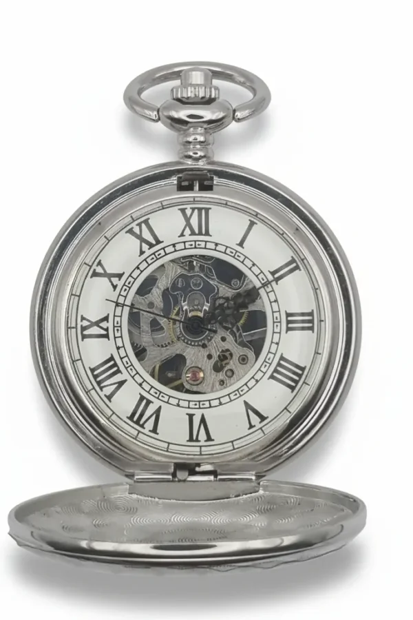 Silver Victorian Double Hunter Fob Watch AU image 3
