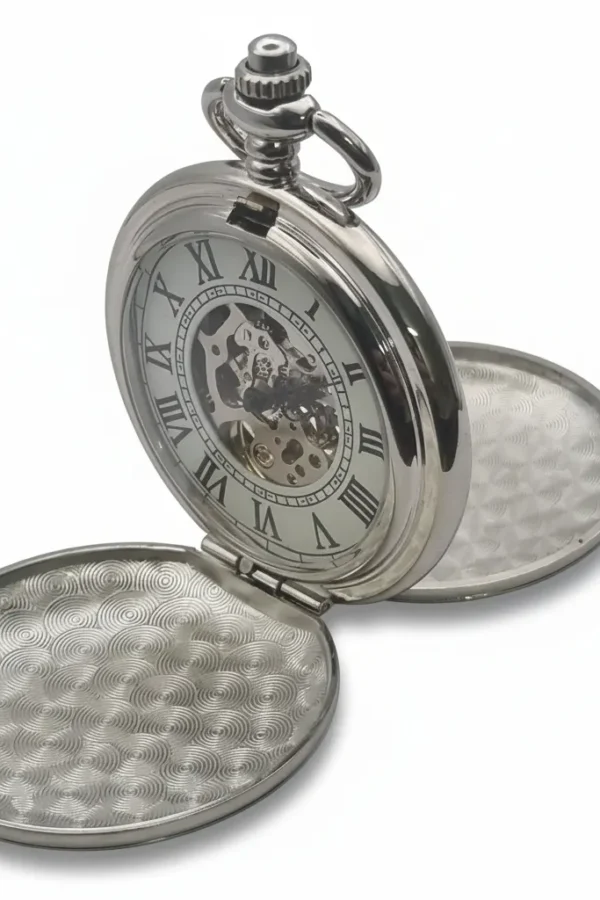 Silver Victorian Double Hunter Fob Watch AU image 4