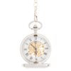 Frosted Silver Roman Numeral Half Hunter Pocket Watch AU image 2