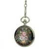 Glossy Black Rose Garden Hunter Pocket Watch AU image 3