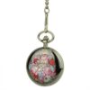 Glossy Black Rose Garden Hunter Pocket Watch AU image 1